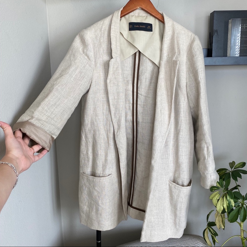 Zara Rustic Linen Blazer - Picture 3 of 7